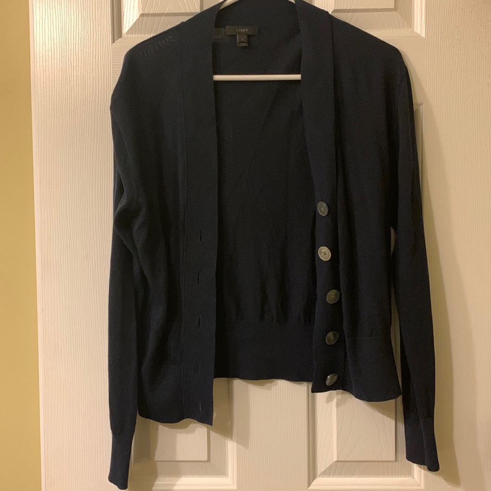 JCrew navy cardigan, never worn